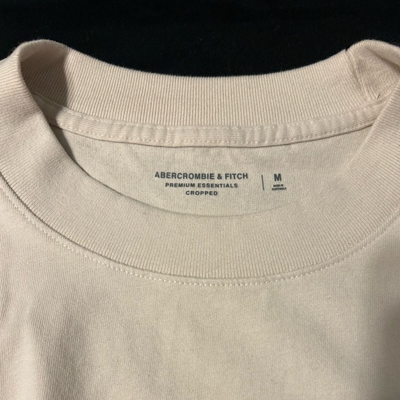 Abercrombie & Fitch Cream Cropped Tank Top - Medium - Picture 3 of 3